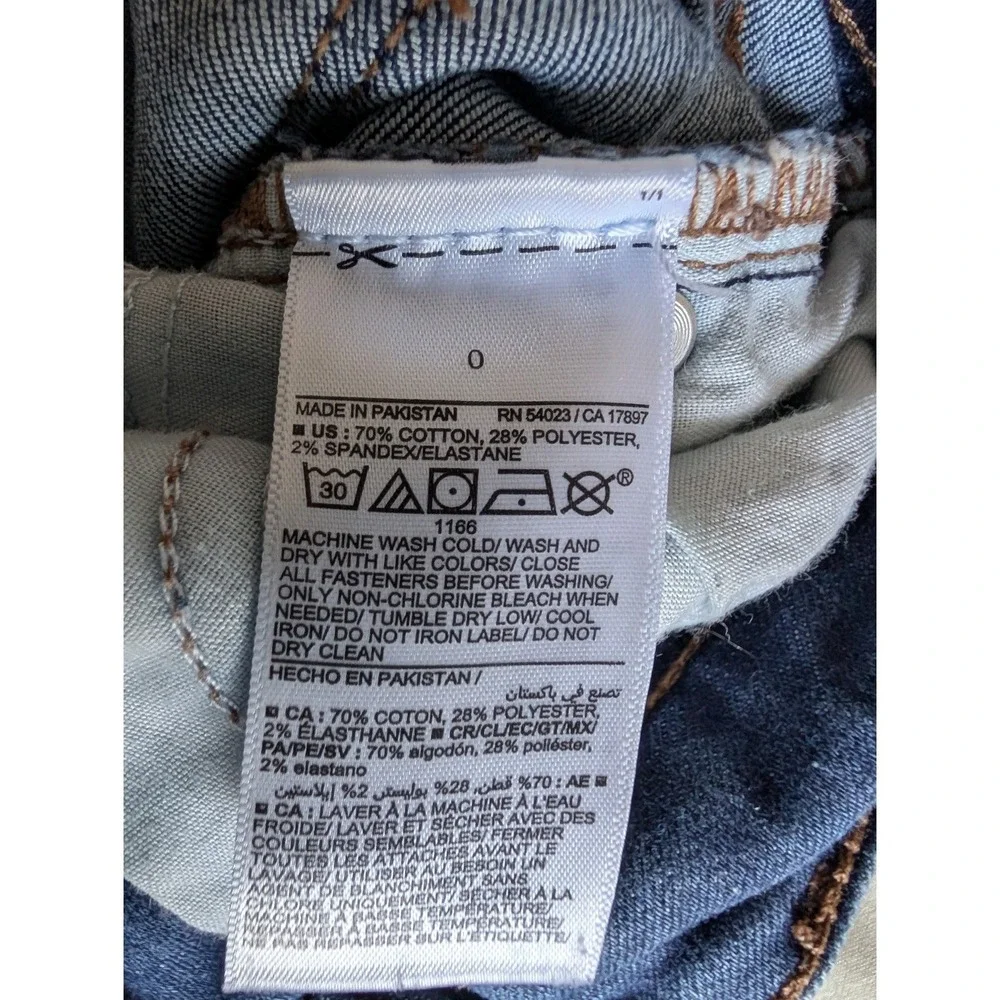 Old Navy Rockstar Super Skinny Jeans Dark Wash Mid Rise Size 0 Kids Denim